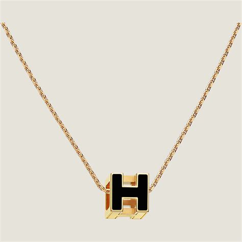 hermes cage d'h pendant|Hermes h pendant necklace.